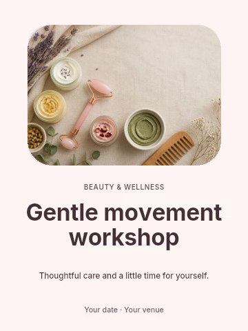 Gentle movement workshop poster template