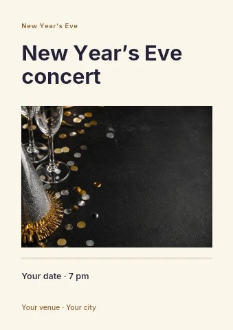 New Year’s Eve concert flyer template