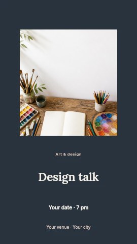 Design talk instagram story template