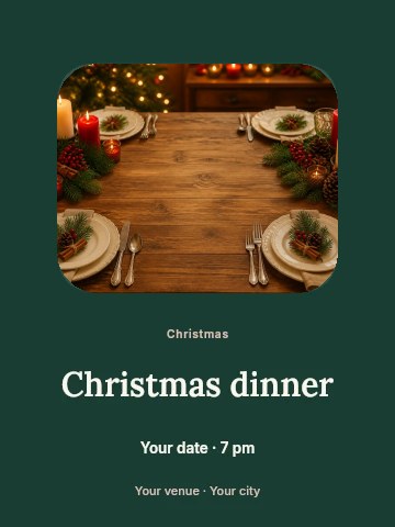 Christmas dinner invitation template