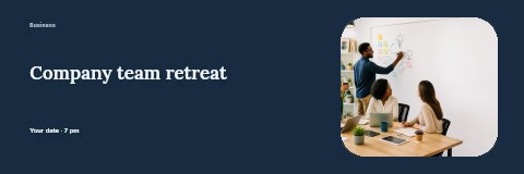 Company team retreat banner template