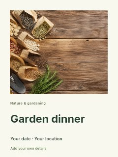 Garden Dinner invitation template · Gallery editorial