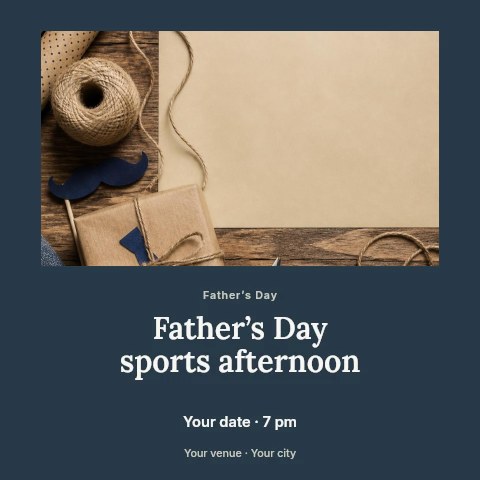 Father’s Day sports afternoon social media post template