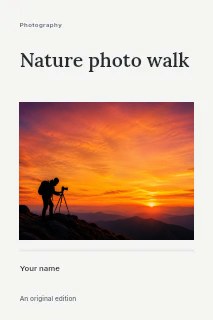 Photographer capturing mountain sunset silhouette in Nature photo walk · Title & photograph