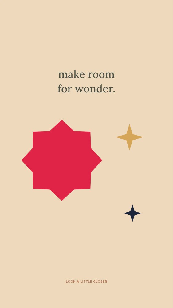 8-point broad sparkle · trio composition in Make room for wonder · Abstract wallpaper