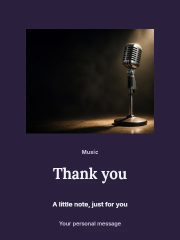Choir performance greeting card template