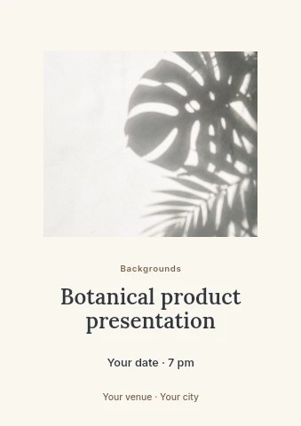 Botanical product presentation flyer template