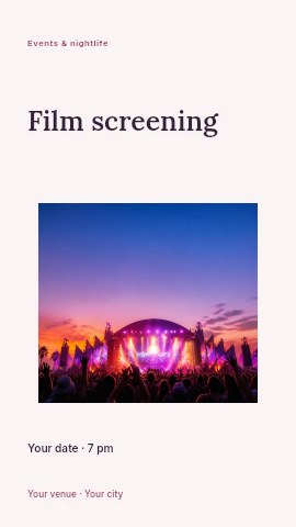 Film screening instagram story template