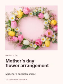 Mother’s Day flower arrangement poster template · Gallery editorial