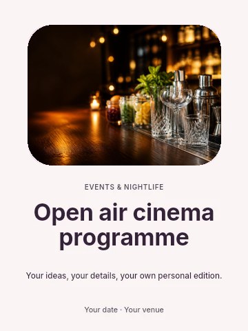 Open air cinema programme poster template