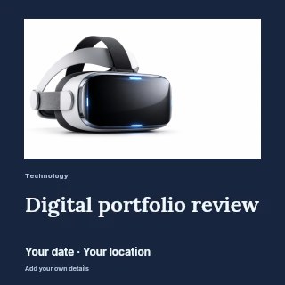 modern virtual reality headset isolated in Digital portfolio review · Gallery editorial