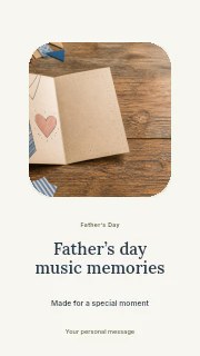 Father’s Day music memories instagram story template · Picture window