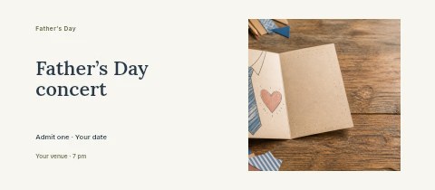 Father’s Day concert event ticket template