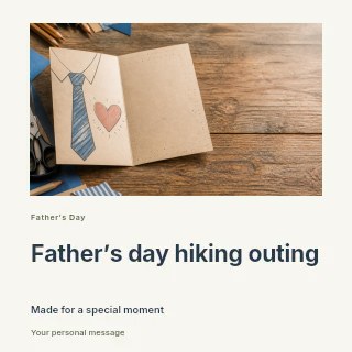 Father’s Day hiking outing social media post template · Gallery editorial