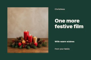 Christmas movie marathon photo layout postcard template · Horizontal photo dialogue