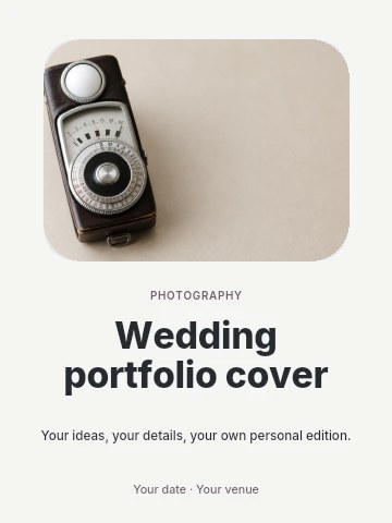 Wedding portfolio cover poster template