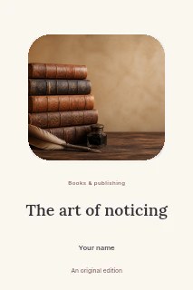 The Art of Noticing book cover template · Picture window