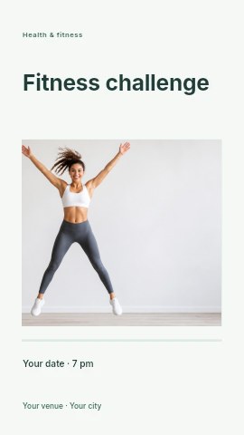 Fitness challenge instagram story template