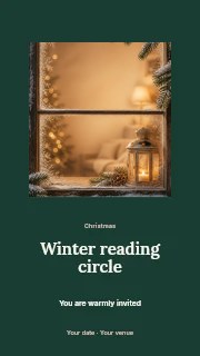 Winter reading circle instagram story template · Picture window