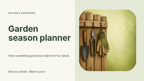 Garden season planner youtube thumbnail template