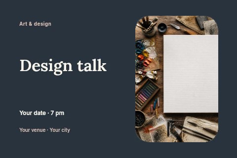 Design talk postcard template