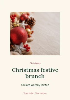 Christmas festive brunch flyer template · Picture window