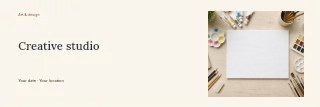 Creative studio banner template · Horizontal photo dialogue