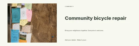 Community bicycle repair banner template