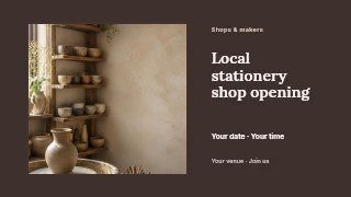 Local stationery shop opening youtube thumbnail template · Horizontal photo dialogue