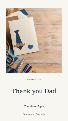 Thank you Dad instagram story template