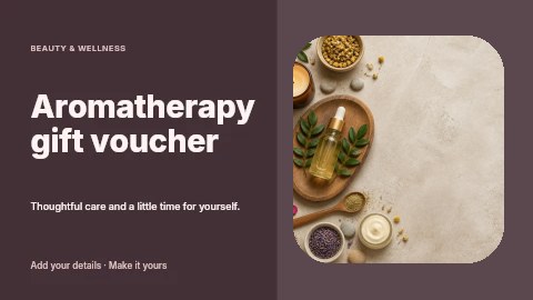 Aromatherapy gift voucher youtube thumbnail template