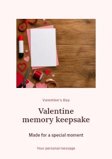 Valentine memory keepsake flyer template · Picture window