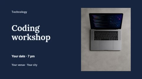 Coding workshop banner template