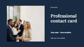 Professional contact card youtube thumbnail template · Horizontal photo dialogue