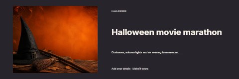 Halloween movie marathon banner template