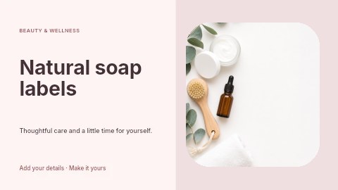 Natural soap labels youtube thumbnail template