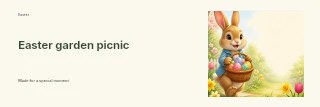 Easter garden picnic banner template · Horizontal photo dialogue