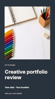 Creative portfolio review instagram story template · Gallery editorial