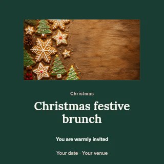 Christmas festive brunch social media post template · Picture window