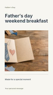 Father’s Day weekend breakfast instagram story template · Title & photograph
