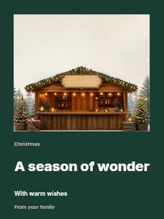 Winter wonderland Christmas photo layout poster template · Gallery editorial