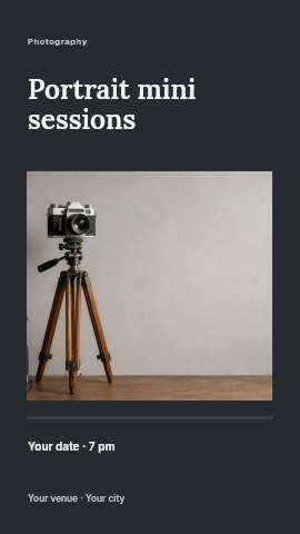 Portrait mini sessions instagram story template
