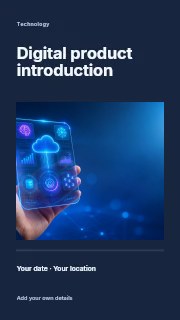 Digital product introduction instagram story template · Title & photograph