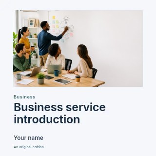 Business service introduction · Gallery editorial