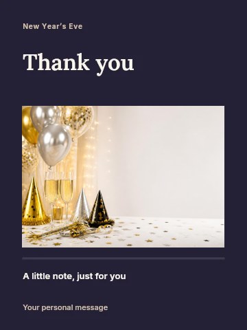 New Year’s Eve rooftop gathering greeting card template