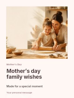Mother’s Day family wishes invitation template · Gallery editorial