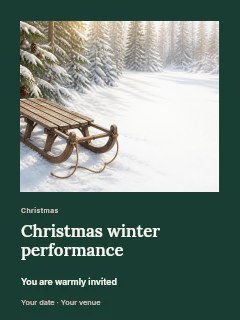 Christmas winter performance poster template · Gallery editorial
