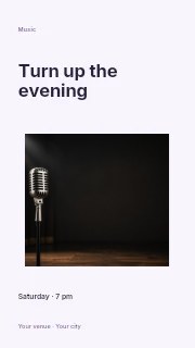 Live music photo announcement instagram story template · Modern programme
