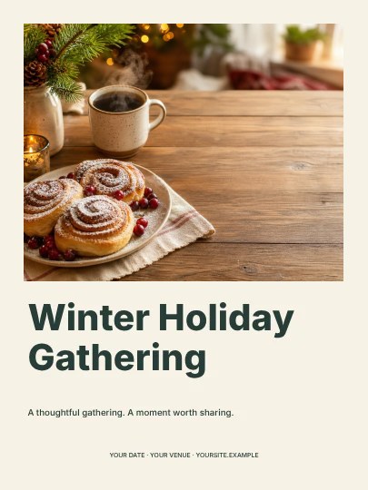 Winter Holiday Gathering · Terrace invitation template