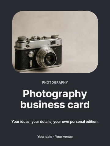 Photography business card poster template